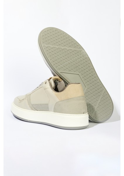 AC&Co / Altınyıldız Classics Erkek Gri Bağcıklı Esnek Rahat Taban Günlük Sneaker Ayakkabı