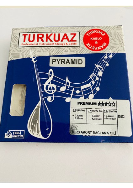 Turkuaz TD322 Ters Akort Bağlama Teli