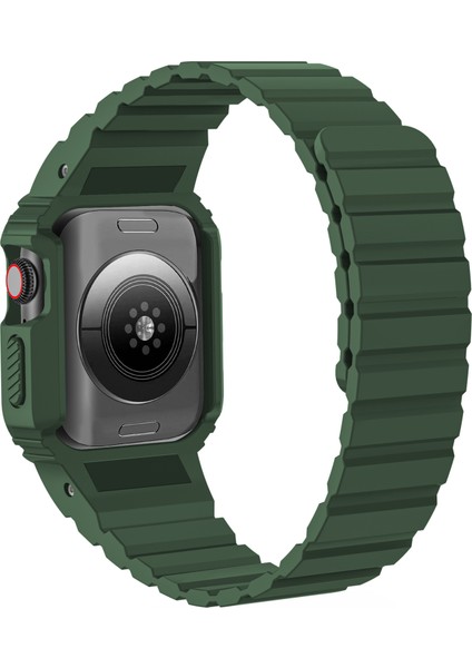 38/40/41MM Için Manyetik Silikon Saat Kayışı - Yeşil (Yurt Dışından)