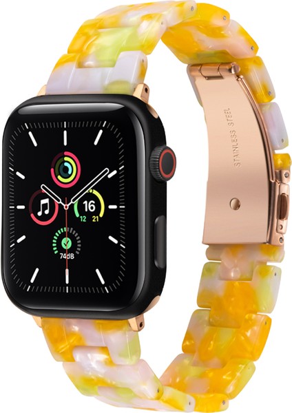 Huawei Samsung Için 22MM Reçine Saat Kayışı - Sarı (Yurt Dışından)