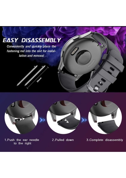 Samsung Watch4/5pro Için Küçük Kare Saat Kayışı - Siyah (Yurt Dışından)