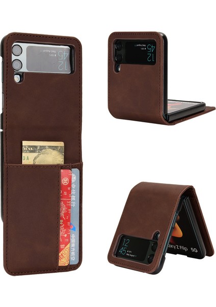 Deritelefon Kılıfı Için Samsung Galaxy Z Flip 5 Kart Yuvalı (Yurt Dışından)
