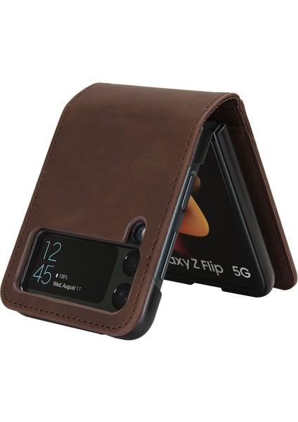 Deritelefon Kılıfı Için Samsung Galaxy Z Flip 5 Kart Yuvalı (Yurt Dışından)