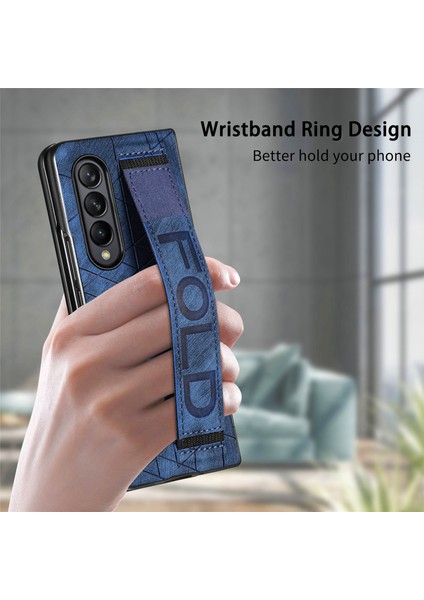 Deritelefon Kılıfı Için Samsung Galaxy Z Fold 4 Kalem Yuvası ve Kemer ile (Yurt Dışından)