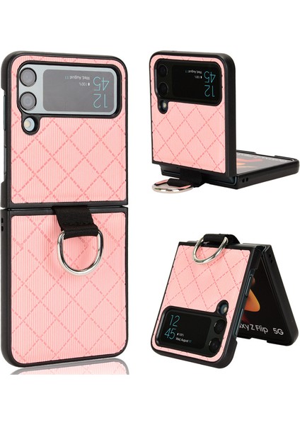 Deritelefon Kılıfı Için Samsung Galaxy Z Flip 4 Halka Standı ile (Yurt Dışından)