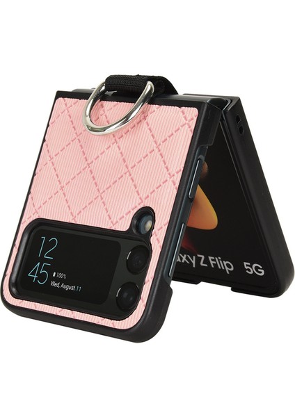 Deritelefon Kılıfı Için Samsung Galaxy Z Flip 4 Halka Standı ile (Yurt Dışından)