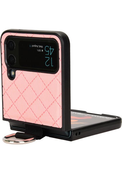 Deritelefon Kılıfı Için Samsung Galaxy Z Flip 4 Halka Standı ile (Yurt Dışından)
