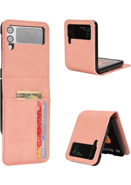 Deritelefon Kılıfı Için Samsung Galaxy Z Flip 5 Kart Yuvalı (Yurt Dışından)