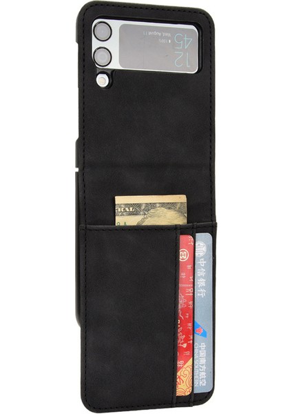 Deritelefon Kılıfı Için Samsung Galaxy Z Flip 3 Kart Yuvalı (Yurt Dışından)