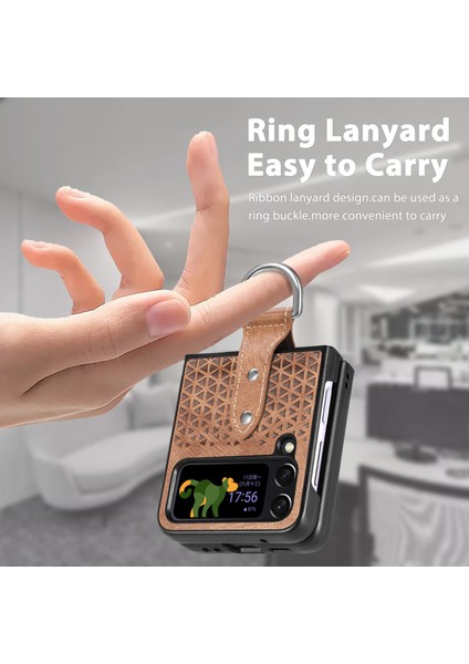 Deritelefon Kılıfı Için Samsung Galaxy Z Flip 4 (Yurt Dışından)