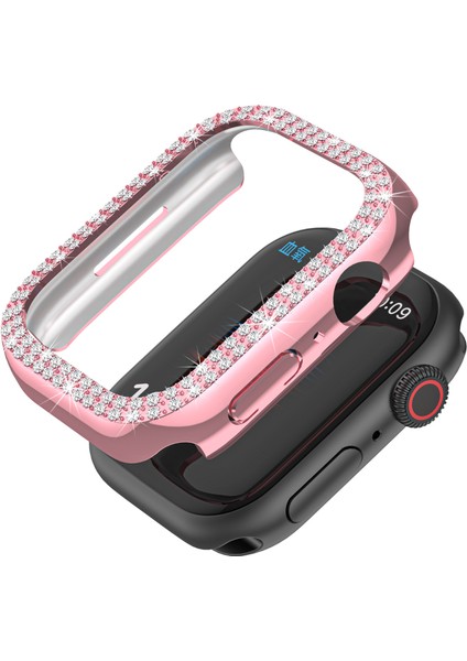 Apple Watch 49MM Koruyucu Kılıf Pc Elmas Içi Boş Kılıf, Iwatch Serisi 8/7/6/5/4/3/2/1/se Saat Kılıfı (Yurt Dışından)