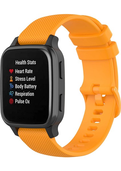 Samsung Watch/5 Pro Huawei Gt2/3 Garmin Venu 2 Sq 20MM Için Kordonlu Saat - Turuncu (Yurt Dışından)
