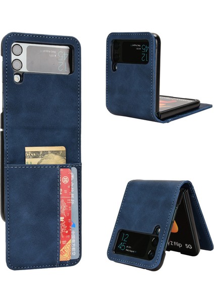 Deritelefon Kılıfı Için Samsung Galaxy Z Flip 3 Kart Yuvalı (Yurt Dışından)