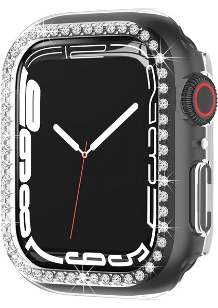 Apple Watch 41MM Koruyucu Kılıf Pc Elmas Içi Boş Kılıf, Iwatch Serisi 8/7/6/5/4/3/2/1/se Saat Kılıfı (Yurt Dışından)
