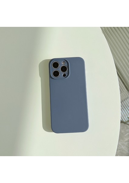 iphone 12 Pro Düz Renk Silikon Telefon Kılıfı Kabuğu Için Telefon Kılıfı (Yurt Dışından)
