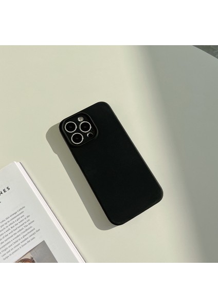 iphone 12 Düz Renk Silikon Telefon Kılıfı Kabuğu Için Telefon Kılıfı (Yurt Dışından)