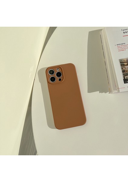 iphone 14 Düz Renk Silikon Telefon Kılıfı Kabuğu Için Telefon Kılıfı (Yurt Dışından)