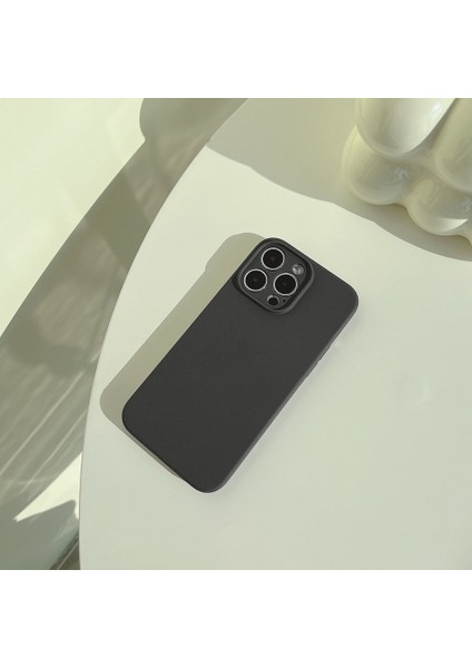 iphone 14 Pro Düz Renk Silikon Telefon Kılıfı Kabuğu Için Telefon Kılıfı (Yurt Dışından)