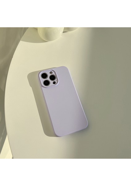 iphone 12 Düz Renk Silikon Telefon Kılıfı Kabuğu Için Telefon Kılıfı (Yurt Dışından)