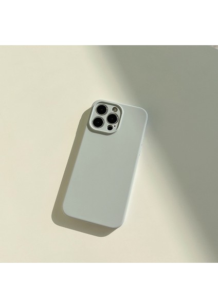iphone 14 Pro Düz Renk Silikon Telefon Kılıfı Kabuğu Için Telefon Kılıfı (Yurt Dışından)
