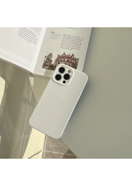 iphone 14 Pro Düz Renk Silikon Telefon Kılıfı Kabuğu Için Telefon Kılıfı (Yurt Dışından)