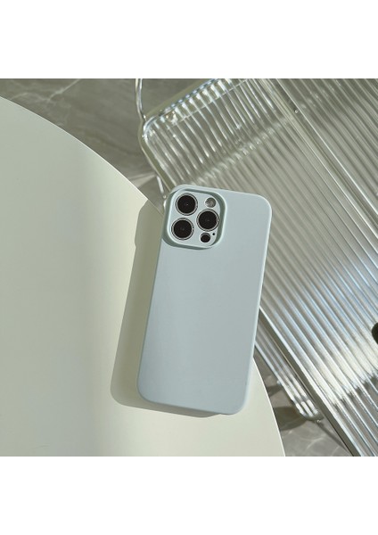 iphone 13 Pro Max Düz Renk Silikon Telefon Kılıfı Kabuğu Için Telefon Kılıfı (Yurt Dışından)