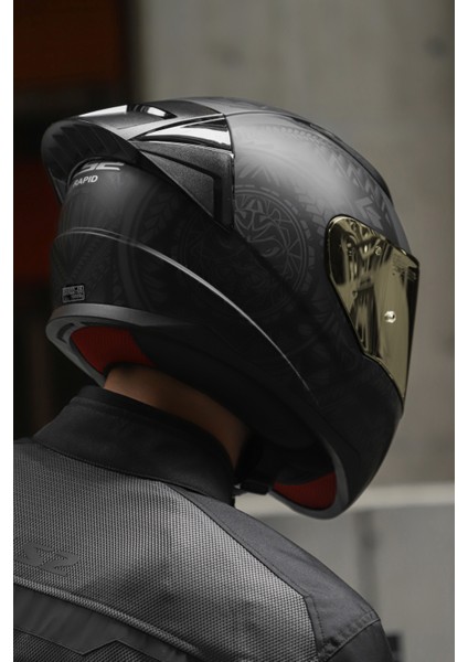 Rapıd Race Takaroa Mat Siyah Kask C4