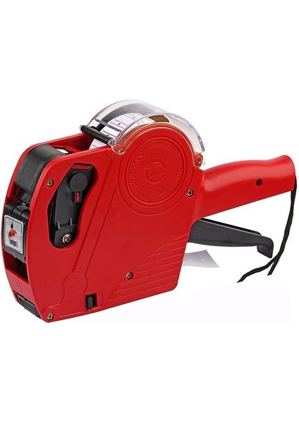 Etiket Makinesi Kırmızı 1 Adet Etiket Makinası 8 Haneli Yedek Kartuşlu Mağaza Dükkan Market Için Ideal modelleri