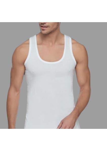Erkek 6'lı Paket Pamuklu Penye Atlet