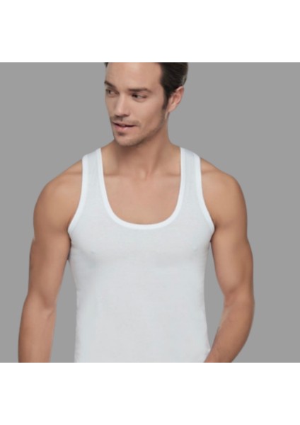 Erkek 6'lı Paket Pamuklu Penye Atlet