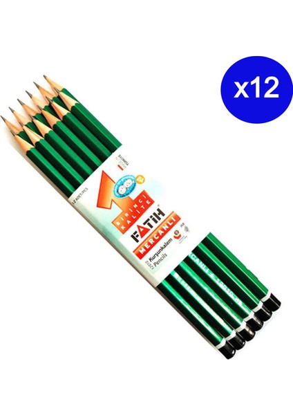 Mercanlı Kurşun Kalem Hb 12'li 12 Paket