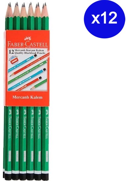 Mercanlı Kurşun Kalem 12'li 12 Paket