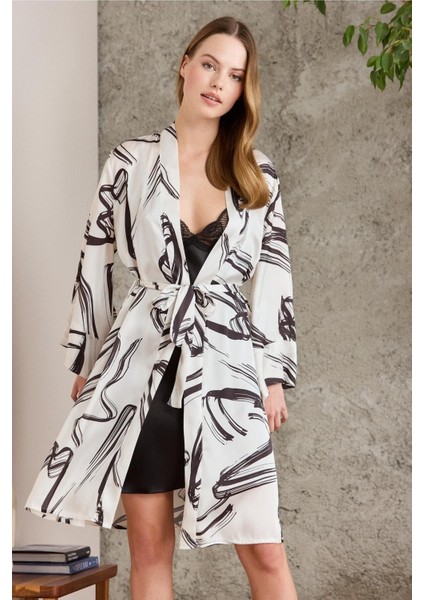 Pierre Cardin saten Emprime Gecelik & Sabahlık Takım - 2430