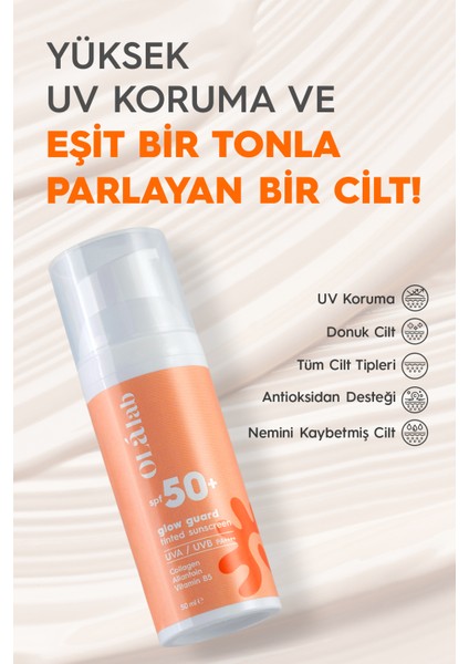 Olalab Spf 50 Leke Karşıtı ve Cilt Tonu Eşitleyici Renkli Yüz Güneş Kremi 50 ml