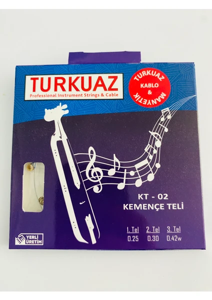 Turkuaz Kt-02 Kemençe Teli + Reçine Hediyeli