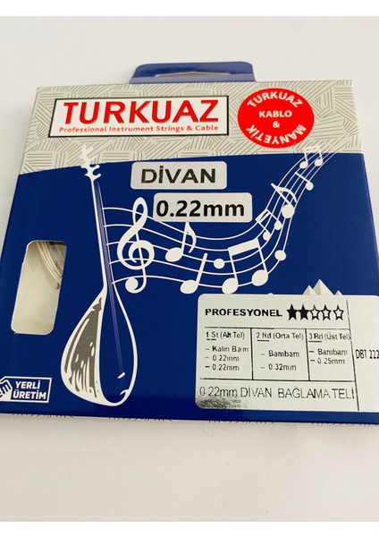 Turkuaz DBT222 Divan Bağlama Teli 0.22MM