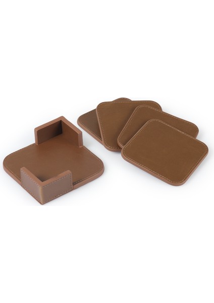 Deri Premium Bardak Altlığı