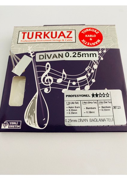 Turkuaz DBT225 Divan Bağlama Teli 0.25MM