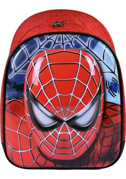 Kreş & Anaokulu Çocuk Sırt Çantası Örümcek Spderman Karakter 3-6 Yaş 5d Kabartmalı Kumaş Okul Çantası 30CM