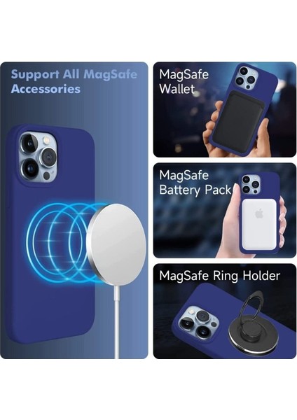 Lyche Apple İPhone 13 Pro Max Uyumlu Kılıf, Magsafe Özellikli + İçi Kadife Lüx Premium Kalite Kılıf.