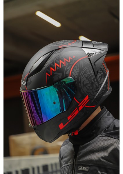 Rapıd Race Takaroa Mat Siyah-Kırmızı Kask C2