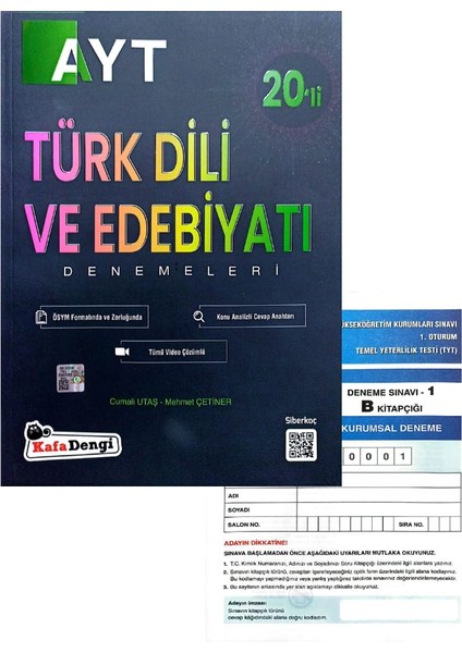 AYT Edebiyat Deneme -2024 - Aydın Yayınları Deneme