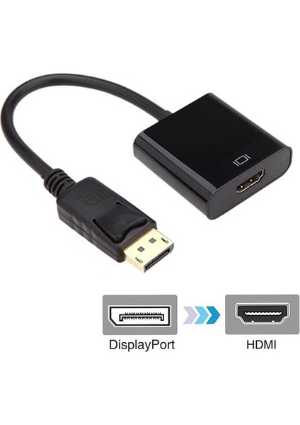 Displayport To HDMI Çevirici Dönüştürücü Kablo