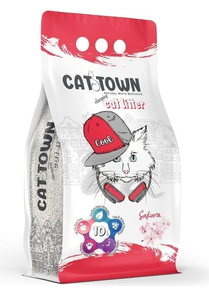 Cnc Pet Cat Town Sakura Kokulu Bentonit Ince Taneli Kedi Kumu 10 Lt