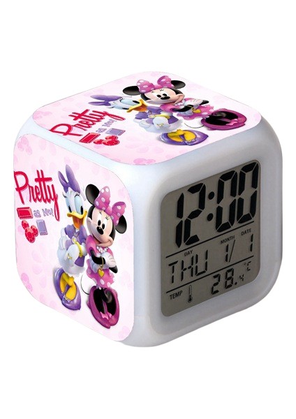 Küçük Boy Mini LED Stitch Anime Dijital Çalar Saat (Yurt Dışından)