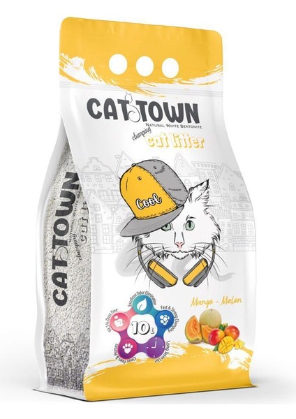 Cnc Pet Cat Town Mango Melon Kokulu Bentonit Ince Taneli Kedi Kumu 10 Lt