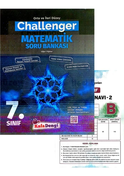 Kafa Dengi Yayınları 7.Sınıf Challenger Matematik Soru Bankası 2024 - Aydın Yayınları Deneme