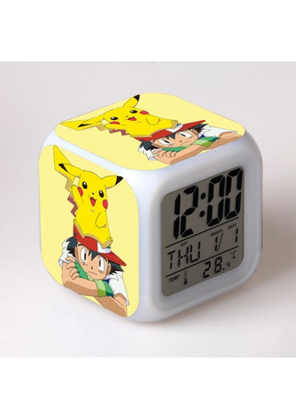 Küçük Boy Mini LED Stitch Anime Dijital Çalar Saat (Yurt Dışından)