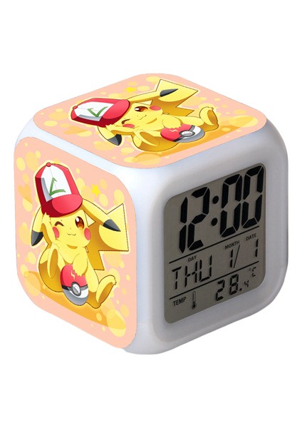 Küçük Boy Mini LED Stitch Anime Dijital Çalar Saat (Yurt Dışından)