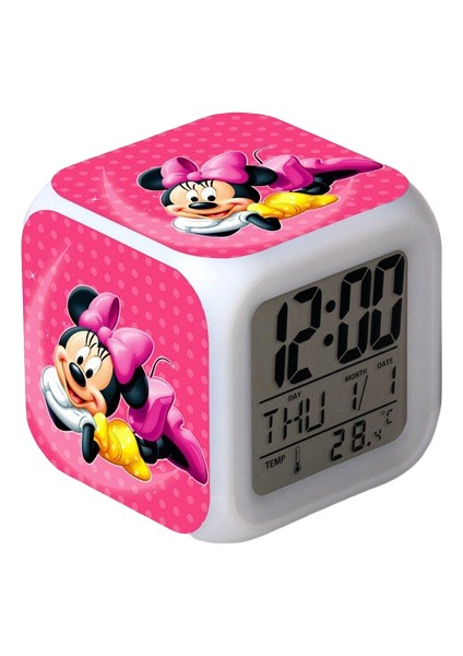 Küçük Boy Mini LED Stitch Anime Dijital Çalar Saat (Yurt Dışından)